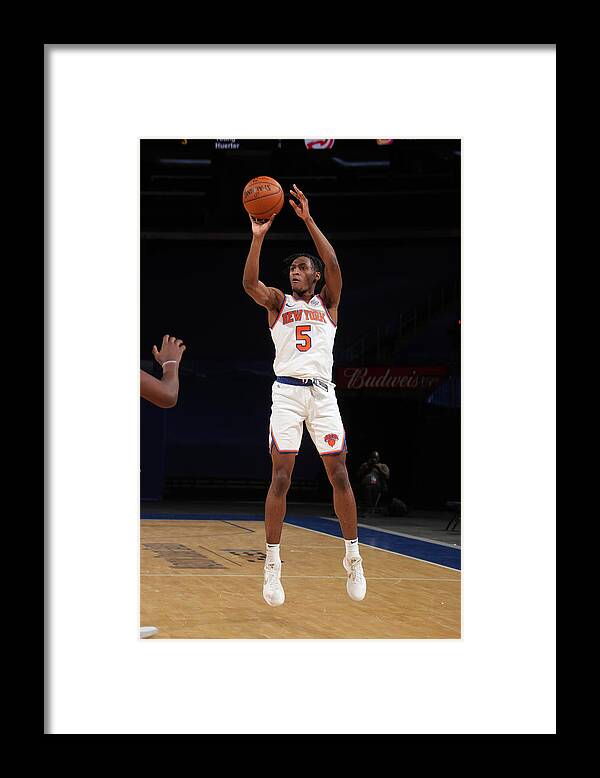 Nba Pro Basketball Framed Print featuring the photograph Atlanta Hawks v New York Knicks by Nathaniel S. Butler