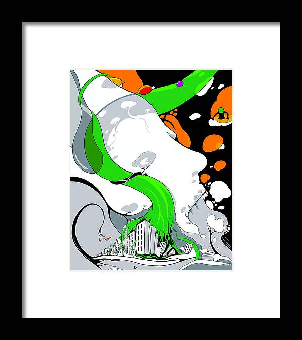 Avatar Framed Print featuring the drawing Atrophy of Consciousness by Craig Tilley
