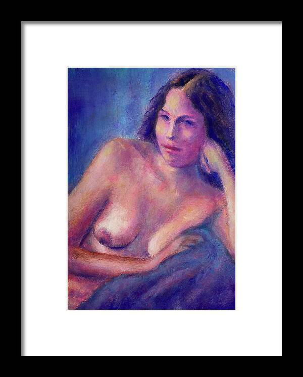 Nude Framed Print featuring the painting Au Courant by Shannon Grissom