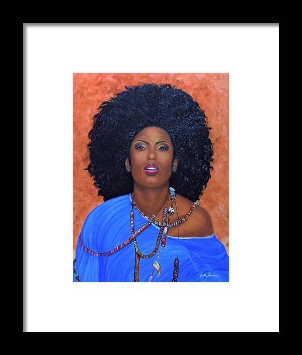 Natural Hair Framed Print featuring the painting Au Natural by Victor Thomason