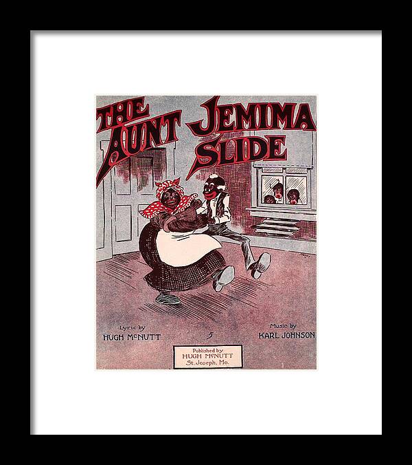 Black Americana Framed Print featuring the digital art Aunt Jemima Slide by Kim Kent