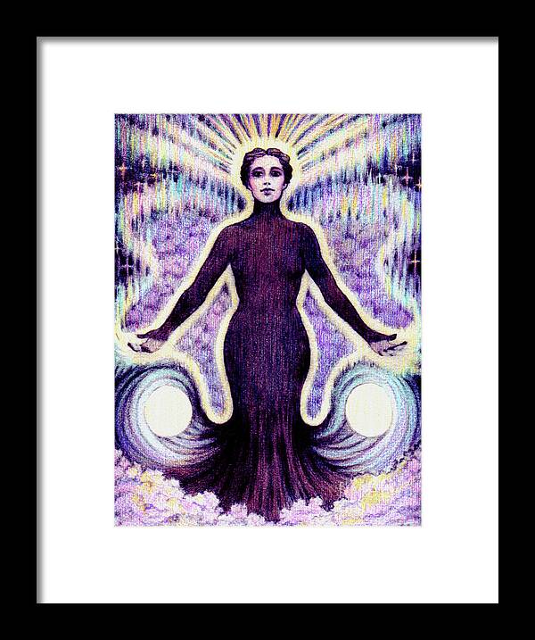 Mythology Framed Print featuring the drawing Aurora by Debra Hitchcock