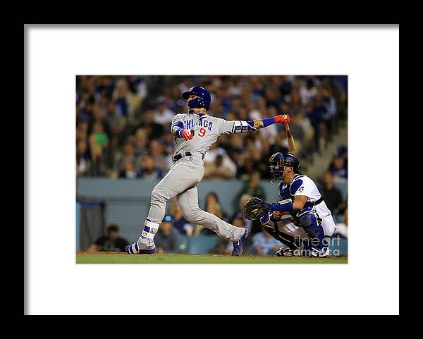People Framed Print featuring the photograph Austin Barnes and Javier Baez by Sean M. Haffey