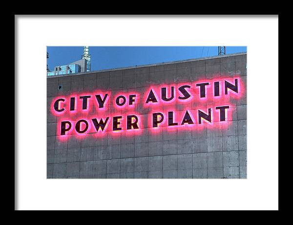 Power Plant Framed Print featuring the photograph Austin Power by Rick Perkins