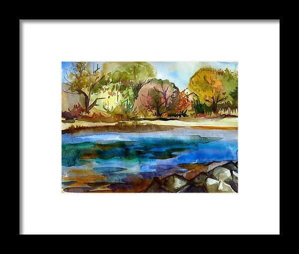 Nature Framed Print featuring the painting Autumn by Anna Duyunova