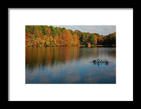 Autumn Framed Print featuring the photograph Autumn at Hope Lake by Karol Livote