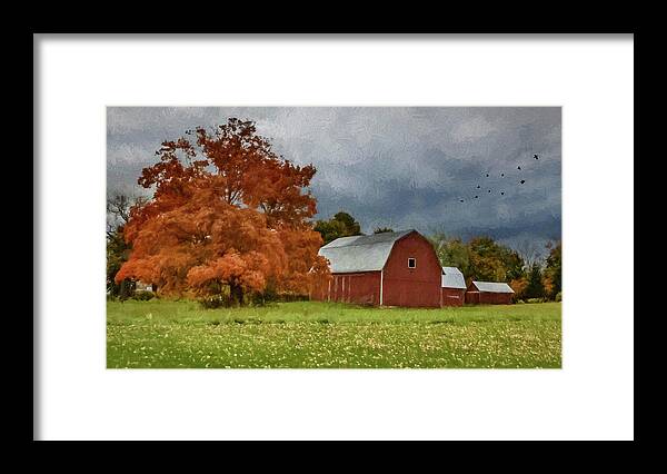 Farm Framed Print featuring the photograph Autumn At The Farm by Cathy Kovarik