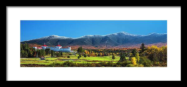 Autumn Framed Print featuring the photograph Autumn at the Mount Washington Pano by Chris Whiton