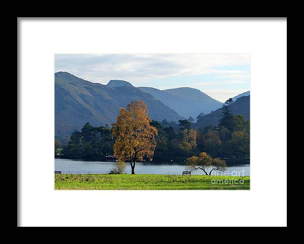 Ullswater Framed Print featuring the photograph Autumn at Ullswater - England by Phil Banks