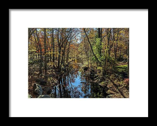 Brook Framed Print featuring the photograph Autumn Brook - Clinton CT by Kirkodd Photography Of New England