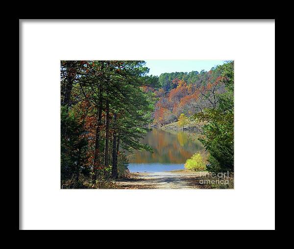 Lake Framed Print featuring the photograph Autumn Colors at the lake by On da Raks