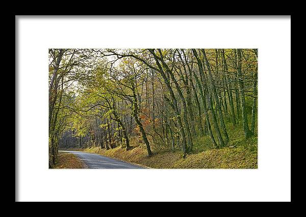 Landscape Framed Print featuring the photograph Autumn colors by Karine GADRE