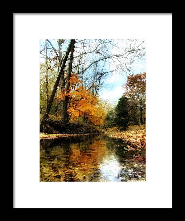 Creek Framed Print featuring the photograph Autumn Creek by Linda Shannon Morgan