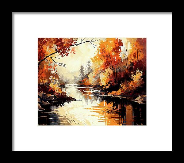 Georgia Framed Print featuring the digital art Autumn Daydream by Mark E Tisdale