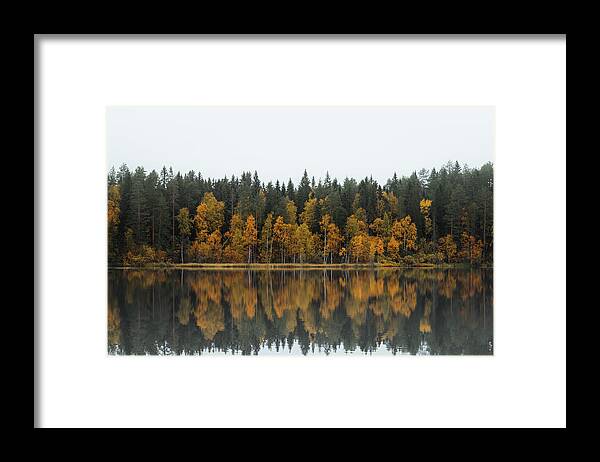 Dramatic Framed Print featuring the photograph Autumn fairy tale in Kainuu, Finland by Vaclav Sonnek