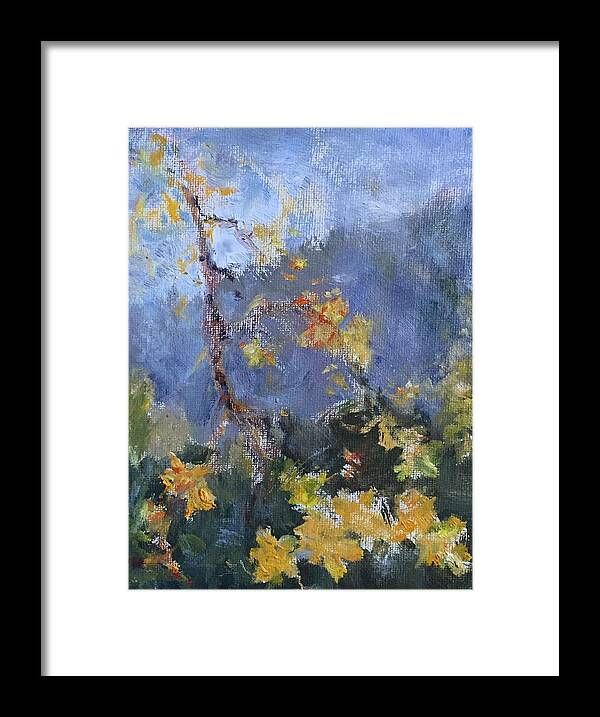 Autumn Framed Print featuring the painting Autumn Glory, Original Oil Painting on Canvas by Quin Sweetman