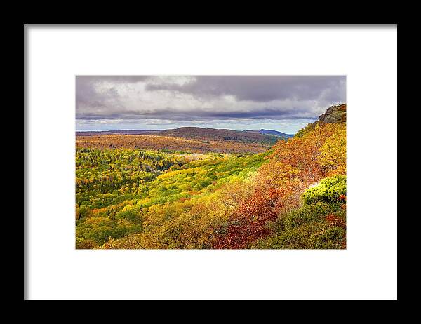 Scenic Framed Print featuring the photograph Autumn in Copper Harbor by Susan Rydberg