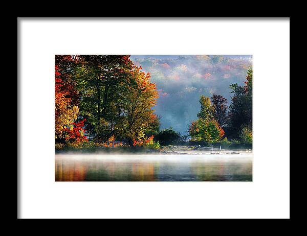 Autumn Framed Print featuring the photograph Autumn in Maine 34A4498 by Greg Hartford