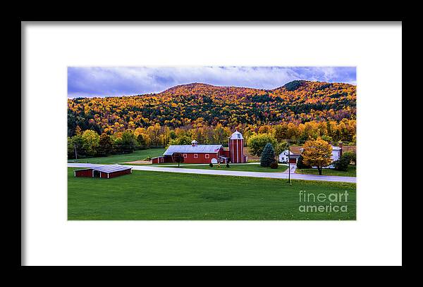 Barn Framed Print featuring the photograph Autumn in Montgomery Vermont by Scenic Vermont Photography
