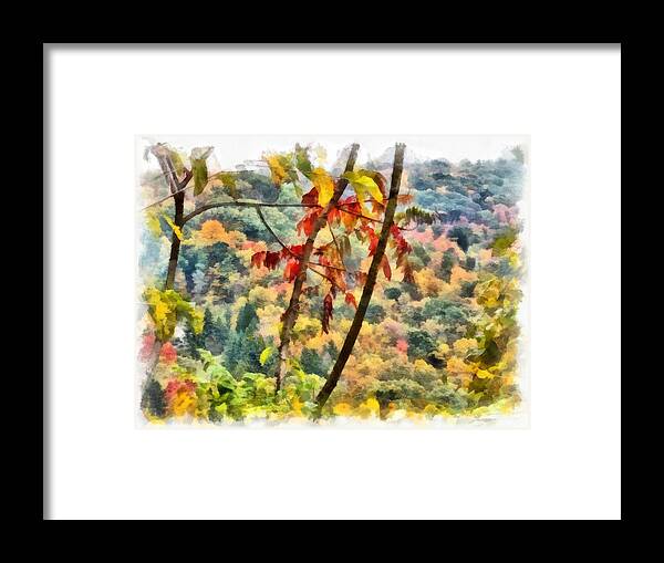 Autumn Framed Print featuring the mixed media Autumn in the Valley by Christopher Reed
