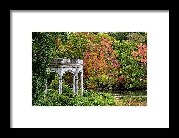 Autumn Framed Print featuring the photograph Autumn in Tibbetts Brook Park 1 by Kevin Suttlehan