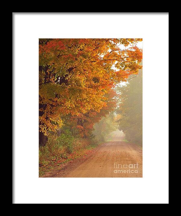 Autumn Framed Print featuring the photograph Autumn is a Verb by Terri Gostola