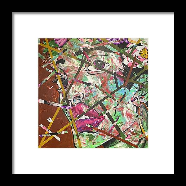 Abstract Expression Framed Print featuring the mixed media Autumn Jackson by Julius Hannah