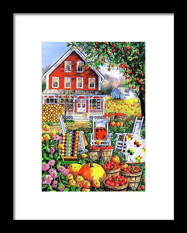 Autumn Framed Print featuring the painting Autumn Joy by Diane Phalen