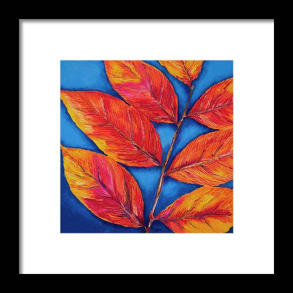 Leaf Framed Print featuring the painting Autumn Leaves by Stephen Anderson