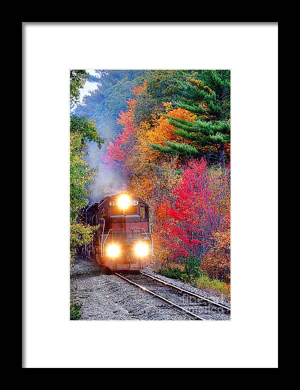 Diesel Framed Print featuring the photograph Autumn Locomotive by Olivier Le Queinec