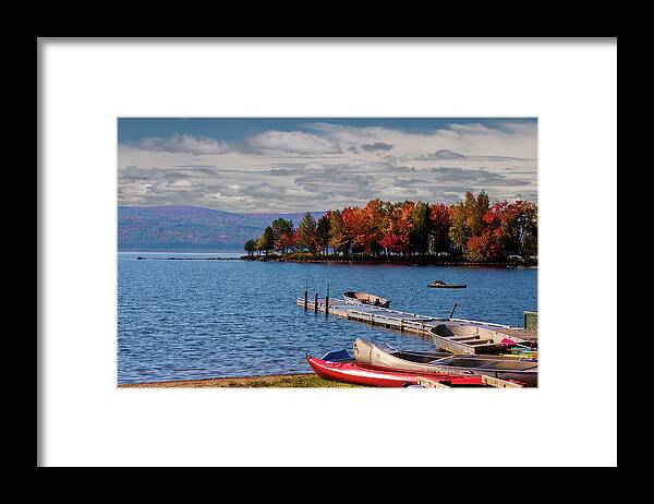 Autumn Morning On Rangeley Lake Framed Print featuring the photograph Autumn Morning on Rangeley Lake by Jeff Folger