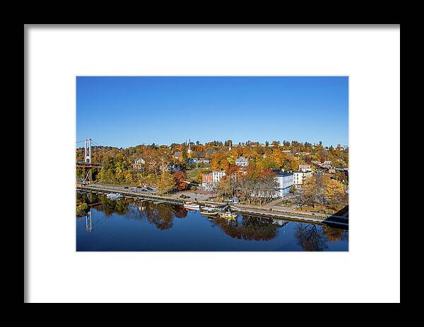 Hudson Valley Framed Print featuring the photograph Autumn Morning on the Kingston Rondout by Jeff Severson