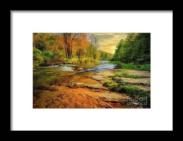 Elk River Framed Print featuring the photograph Autumn on Elk River by Shelia Hunt