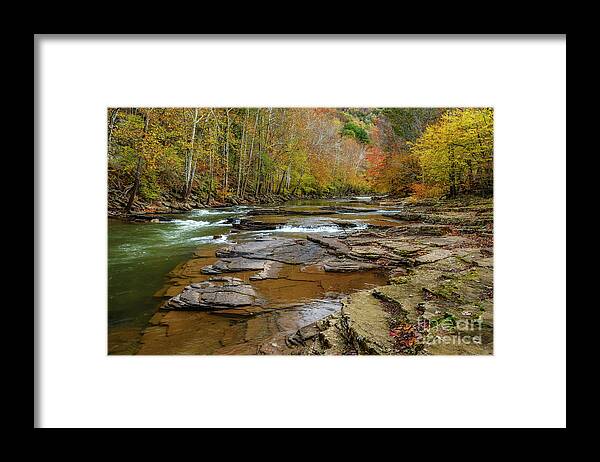Cherry Falls Framed Print featuring the photograph Autumn on the Elk River by Thomas R Fletcher