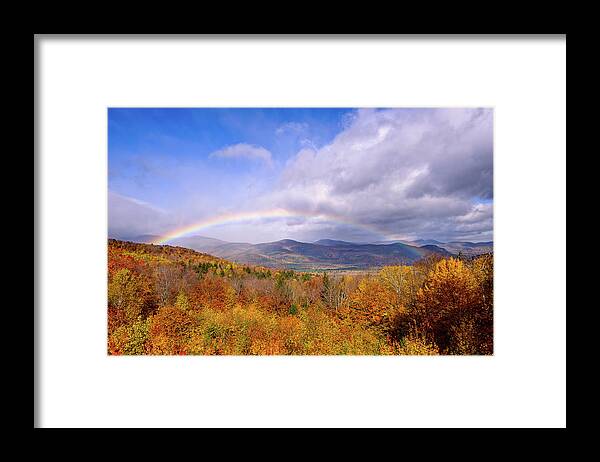 New Hampshire Framed Print featuring the photograph Autumn Rainbow by Jeff Sinon