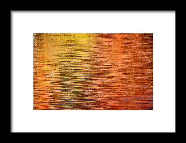 Abstract Framed Print featuring the photograph Autumn Reflection by Cathy Kovarik