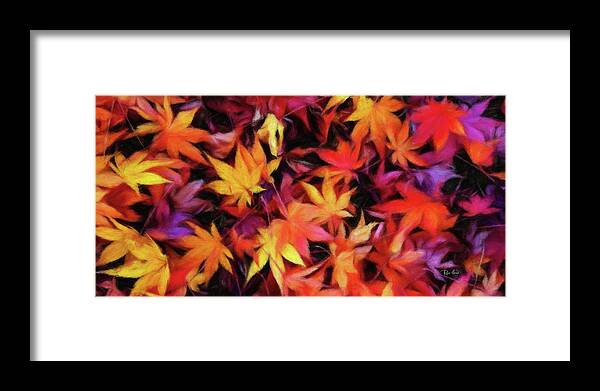 Leaves Framed Print featuring the digital art Autumn by Russ Harris