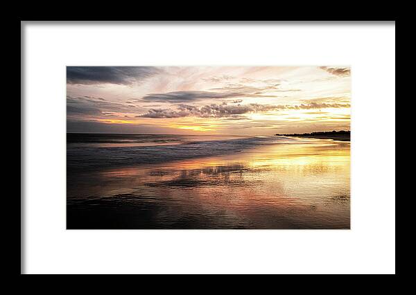Sunset Framed Print featuring the photograph Autumn Sunset at Atlantic Beach by Bob Decker