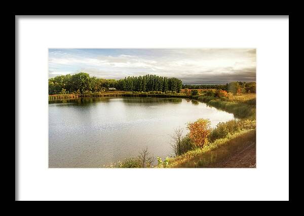 Water Framed Print featuring the photograph Autumn Train Travels Signed by Karen Kelm