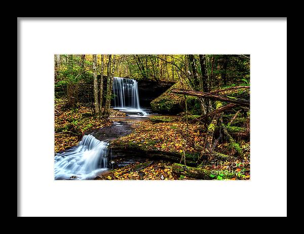Waterfall Framed Print featuring the photograph Autumn Waterfall Barton Mill Run by Thomas R Fletcher
