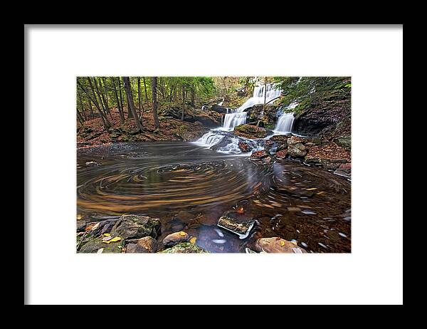 Whirlpool Framed Print featuring the photograph Autumn Whirlpool by Eric Gendron