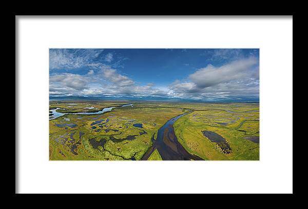 River Framed Print featuring the photograph Avacha river delta on Kamchatka by Mikhail Kokhanchikov