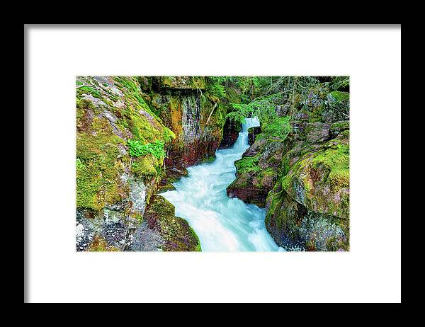Avalanche Falls Framed Print featuring the photograph Avalanche Falls by Larey McDaniel