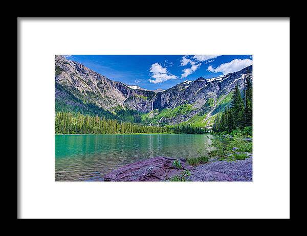 Avalanche Lake Framed Print featuring the photograph Avalanche Lake by Adam Mateo Fierro