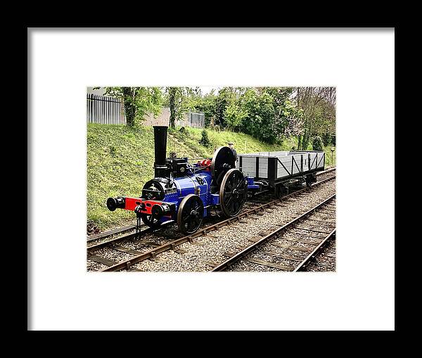 Quinton Rd Framed Print featuring the photograph Aveling Porter Locomotive 9449 The Blue Circle by Gordon James