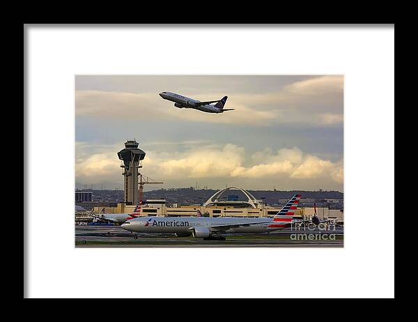 Airliner Framed Print featuring the photograph Aviation Jet Airplanes by Sam Antonio