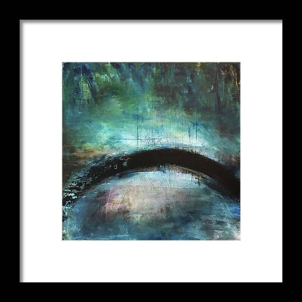 Abstract Art Framed Print featuring the painting Awe Surrenders by Rodney Frederickson