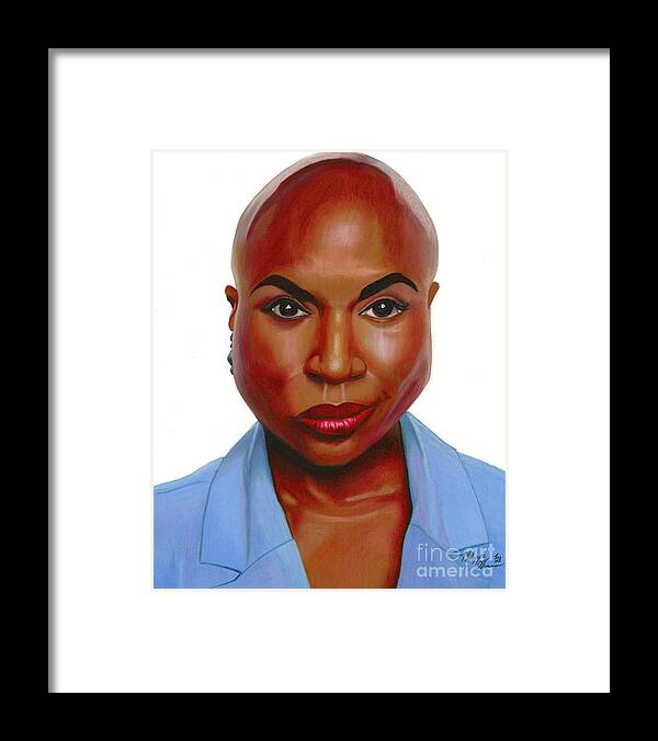 Us Representative Framed Print featuring the drawing Ayanna Pressley by Philippe Thomas