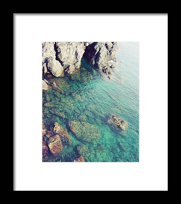 Mediterranean Framed Print featuring the photograph Azure Blue by Lupen Grainne
