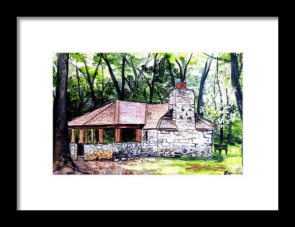 Babler Framed Print featuring the painting Babler in May by Alexandria Weaselwise Busen